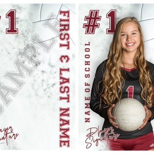 Sports Banner Digital Template / Senior Banner Volleyball Template / Template Volleyball Poster / Instant Download / High Resolution
