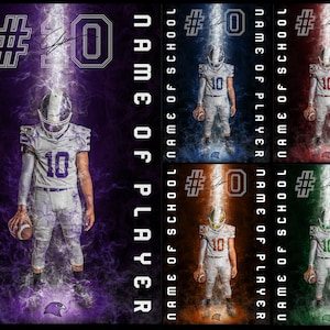 Sports Banner Digital Template / Senior Banner Football Template / Template Football Poster / Instant Download / High Resolution
