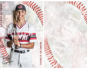 Senior Baseball Banner Background, Poster Template (Digital Download)