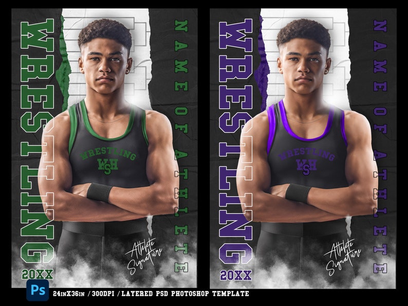 Sports Banner Digital Template / Senior Banner Wrestling Template Sports Banner Digital Template / Senior Banner Wrestling Template