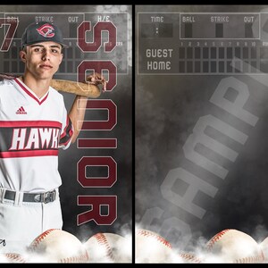 Sports Banner Digital Template / Senior Banner Baseball Template / Template Baseball Poster / Instant Download / High Resolution