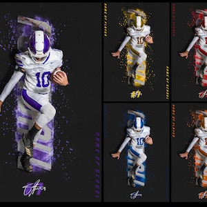Sports Banner Digital Template / Senior Banner Football Template / Template Football Poster / Instant Download / High Resolution