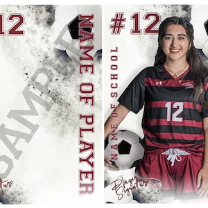 Sports Banner Digital Template / Senior Banner Soccer Template / Template Soccer Poster / Instant Download / High Resolution