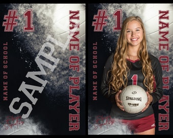 Volleyball Senior Banner Template | Customizable Poster (Digital Download)