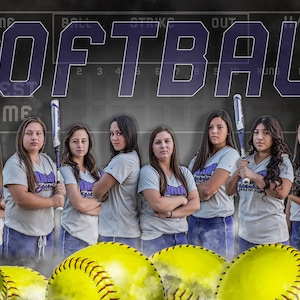 Sports Banner Digital Template / Senior Banner Baseball Template / Template Baseball Poster / Instant Download / High Resolution /Softball