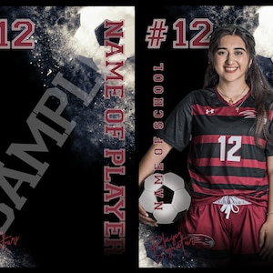 Sports Banner Digital Template / Senior Banner Soccer Template / Template Soccer Poster / Instant Download / High Resolution