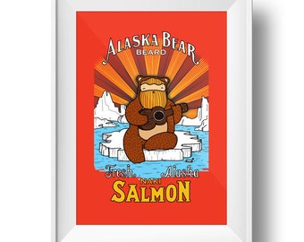 Digital Poster Beardy ALASKAN ukulele