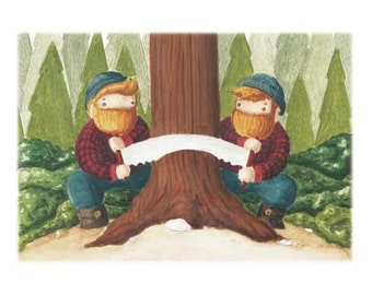 Digitale PRINT Beardy Bear Alaskan Lumberjack