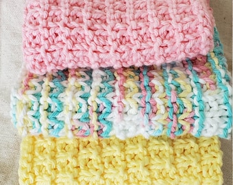 Hand-Knit Cotton Dishcloth: Soft Absorbent Washcloth