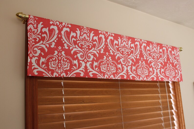 Coral Window Valanceswindow Treatmentsyou Choose Your Size Etsy