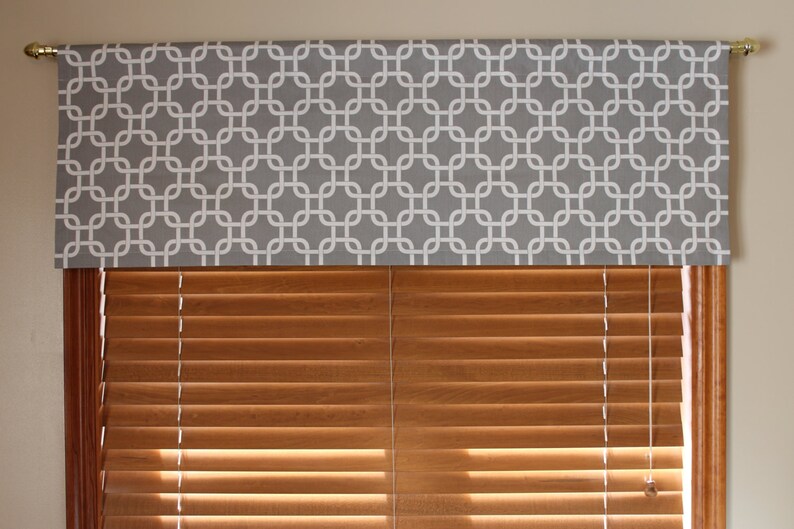 Grey Window Valanceswindow Treatmentsyou Choose Your Size Etsy