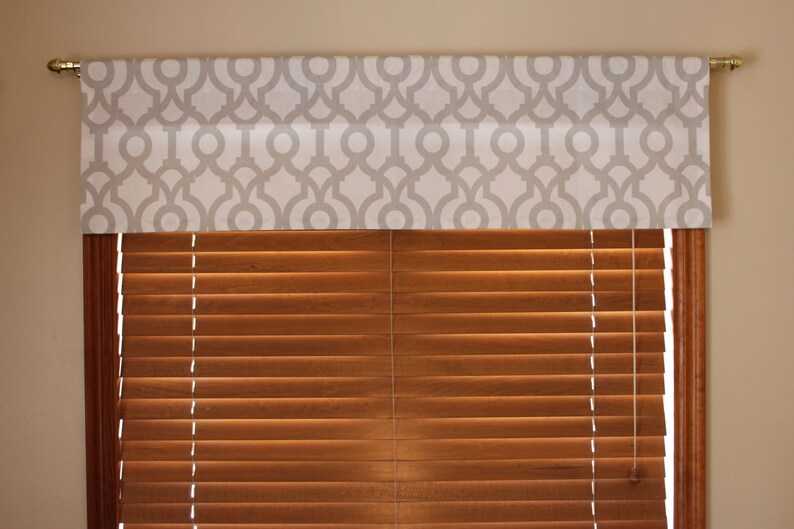 French Grey Print Window Valancewindow Treatmentsyou Choose Etsy