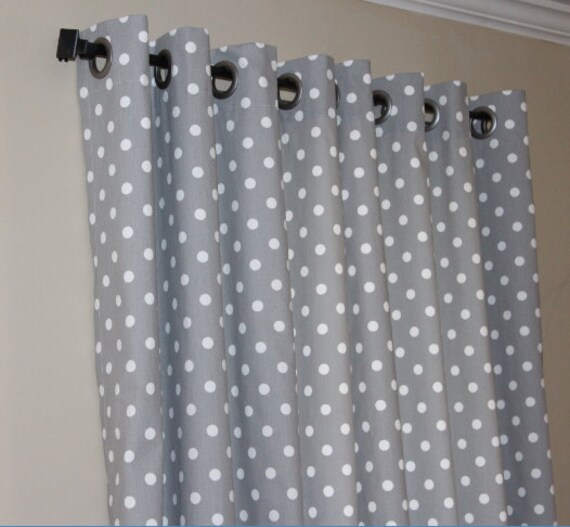 Grey Print Window Curtains Pair Of 50, How Wide Should Curtains Be For A 50 Inch Window