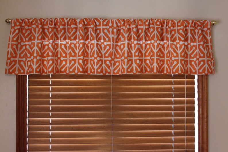 Orange Window ValancesWindow TreatmentsYou Choose Your Size Etsy