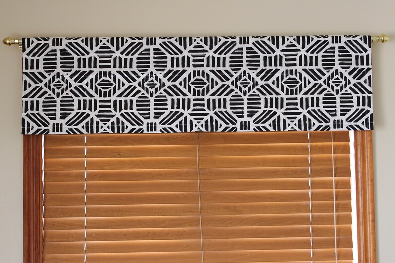 Black Window Valanceswindow Treatmentsyou Choose Your Size Etsy