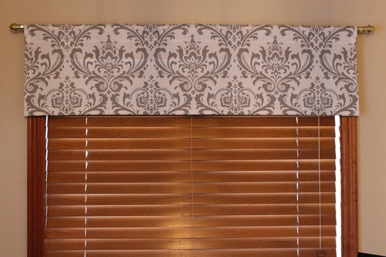 Grey Window Valanceswindow Treatmentsyou Choose Your Size Etsy