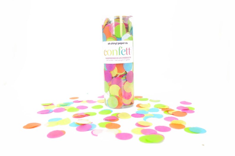 Bright Rainbow Confetti Tube / Confetti Bomb Etsy