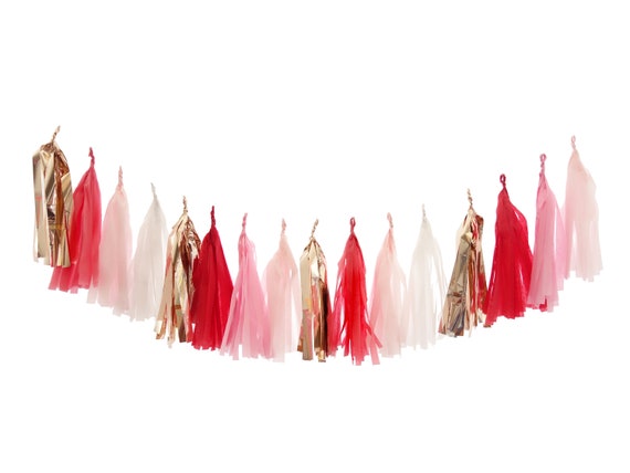 Rose Gold Heart Tassel Garland - Fringe Party Decor ? rose gold, red, blush, white Il_570xn