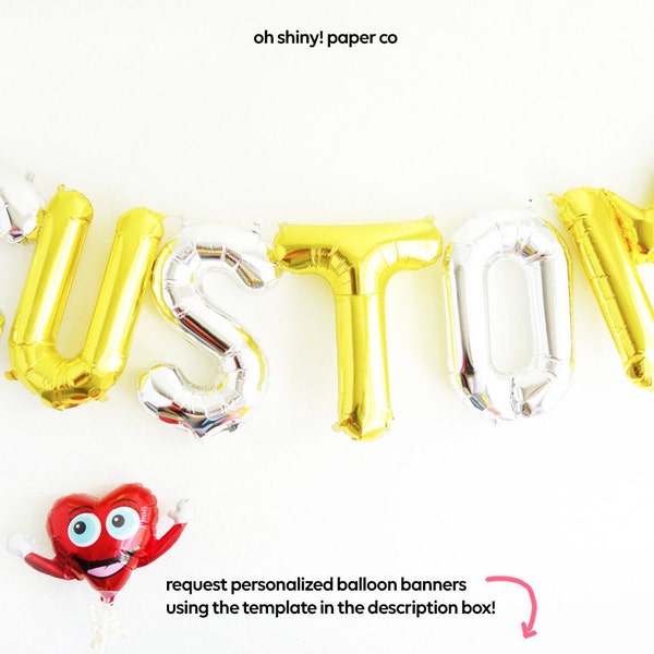 CUSTOM LETTER BALLOONS  | read description below | Do Not Purchase This Listing