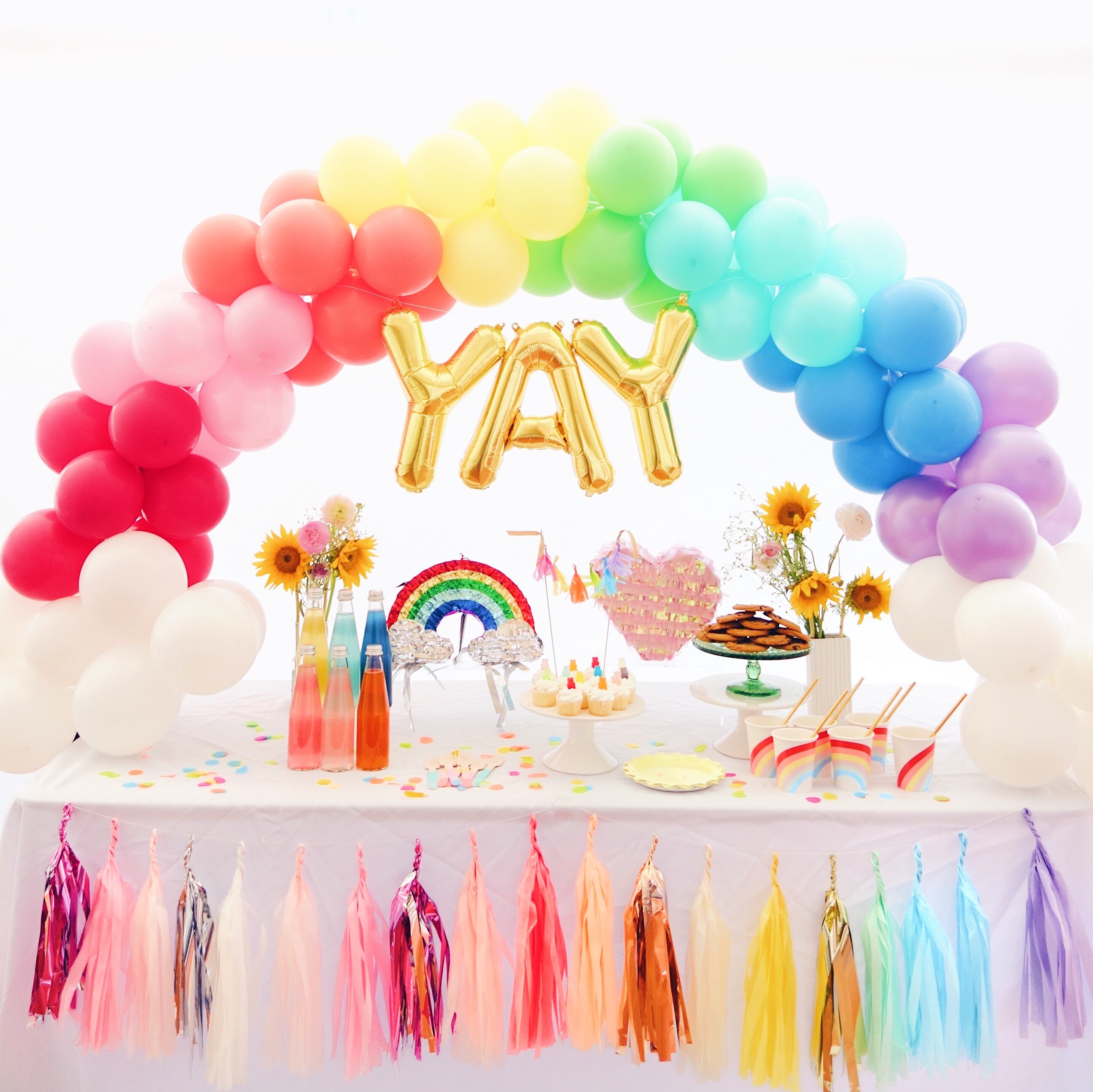 Rainbow Balloon Garland Kit Custom Size Balloon Arch DIY Etsy