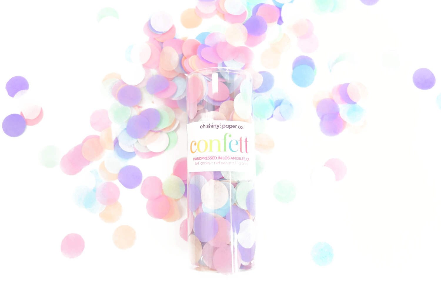 Pastel Rainbow Confetti Tube / Confetti Bomb Etsy