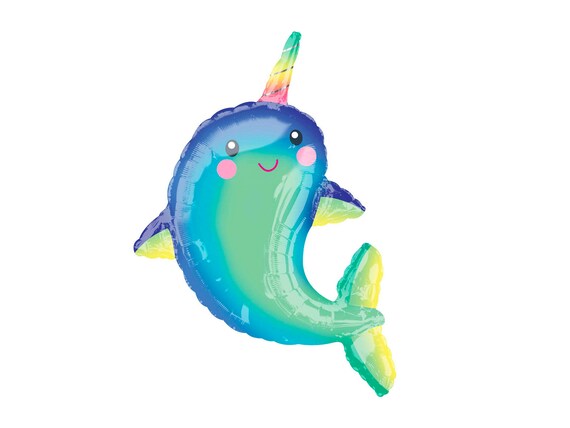 Narwhal Balloon - Mylar Under the Sea Il_570xn