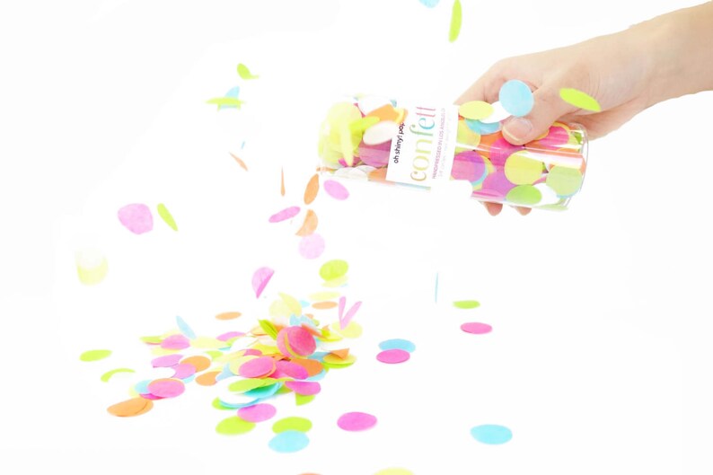 Bright Rainbow Confetti Tube / Confetti Bomb Etsy