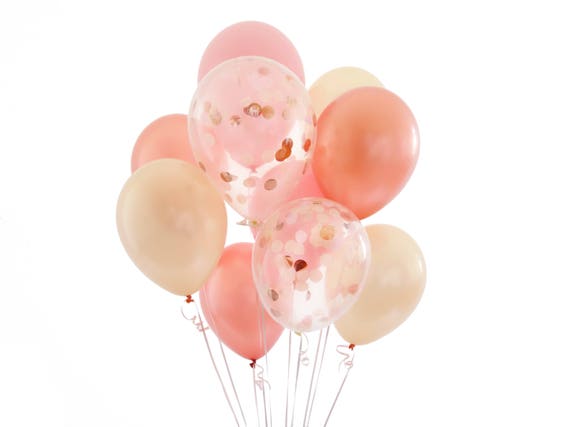 Rose Gold Balloon Bundle - Premium balloon pack of 10 latex Il_570xn