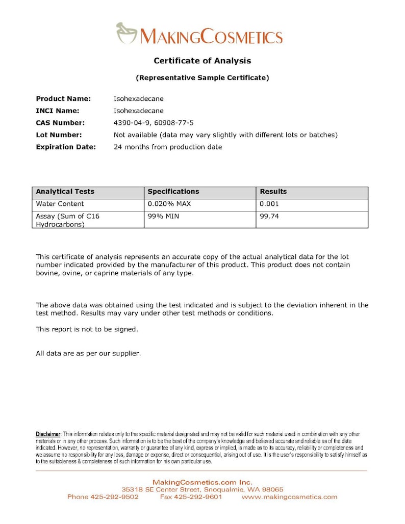 MakingCosmetics Isohexadecane Cosmetic Ingredient image 3