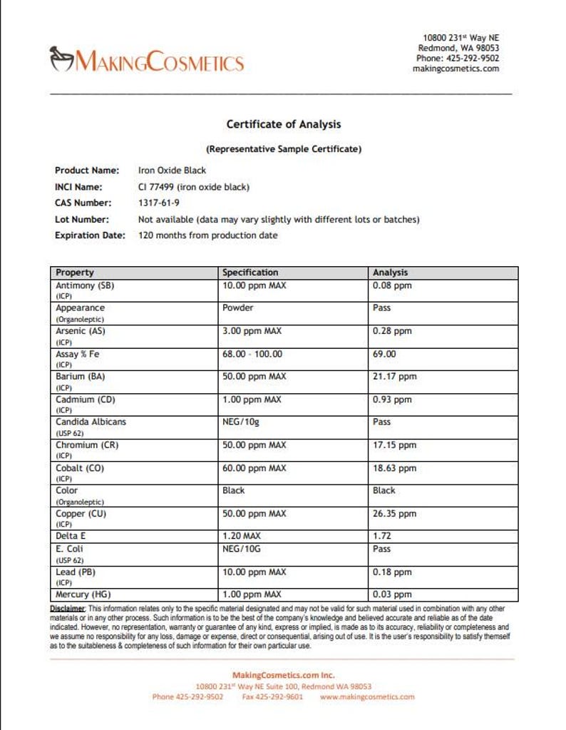 MakingCosmetics - Iron Oxide Black - Cosmetic Ingredient afbeelding 3
