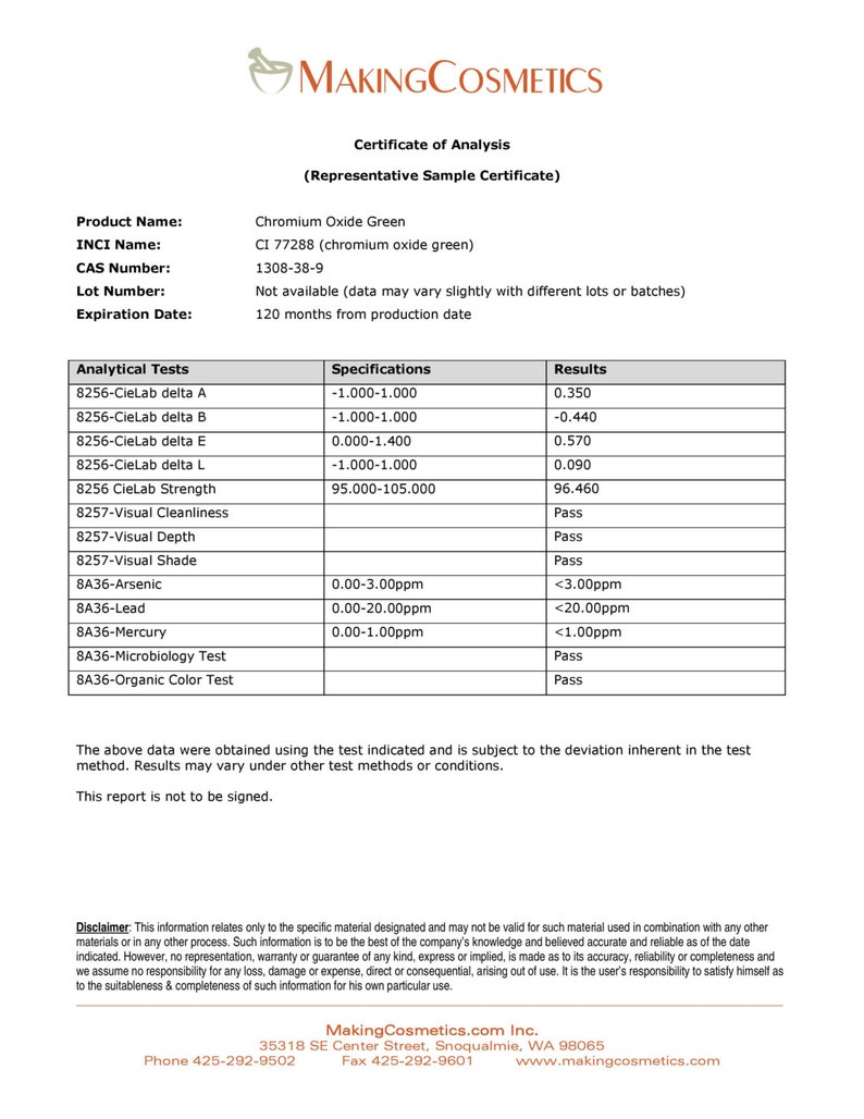 MakingCosmetics Chromium Oxide Green Cosmetic Ingredient image 4