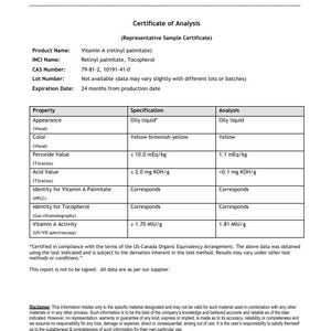 MakingCosmetics - Vitamin A (retinyl palmitate) - Cosmetic Ingredient image 3