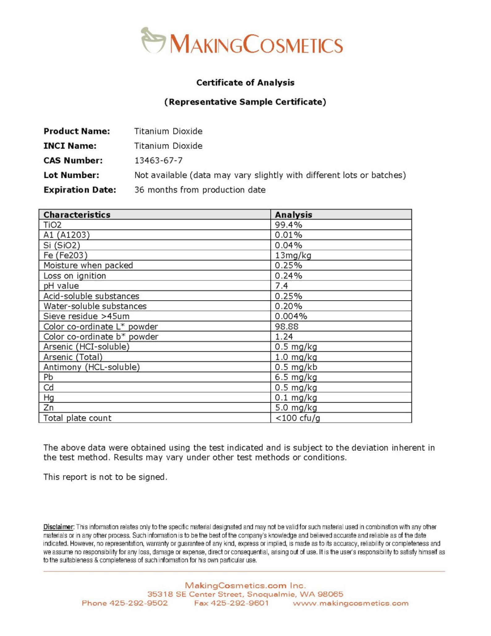 Makingcosmetics Titanium Dioxide Cosmetic Ingredient Etsy