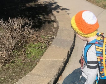 Candy Corn Hat and Messy Bun Hat