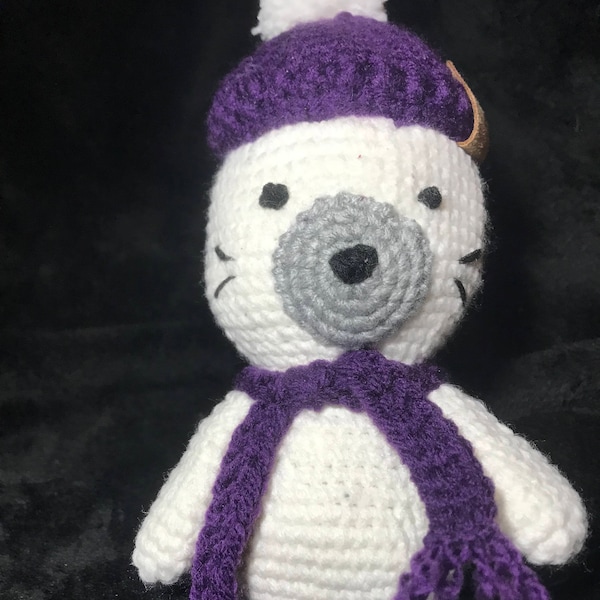 Baby Seal Amigurumi Toy, Animal Baby Shower Plush Toy