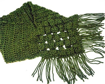 Celtic Weave Cowl Neck Warmer, Celtic Braid Scarf