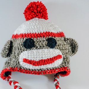 Sock Monkey Cake Smash Outfit, Photography Outfit, Hat and leggings Set image 4