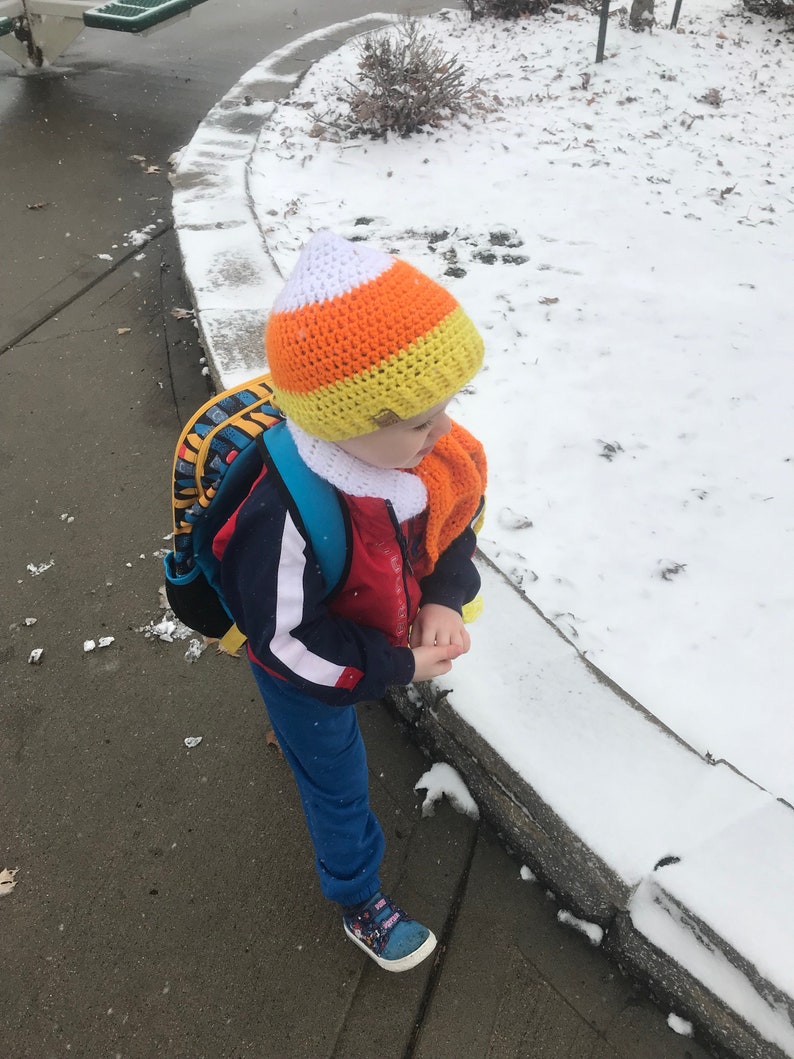 Candy Corn Hat and Messy Bun Hat image 2