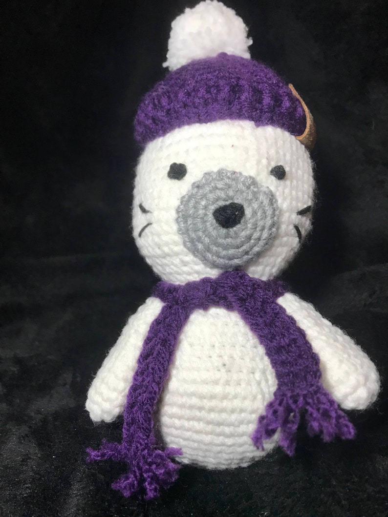 Baby Seal Amigurumi Toy, Animal Baby Shower Plush Toy image 1