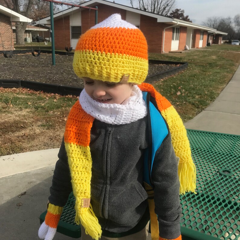 Candy Corn Hat and Messy Bun Hat image 3