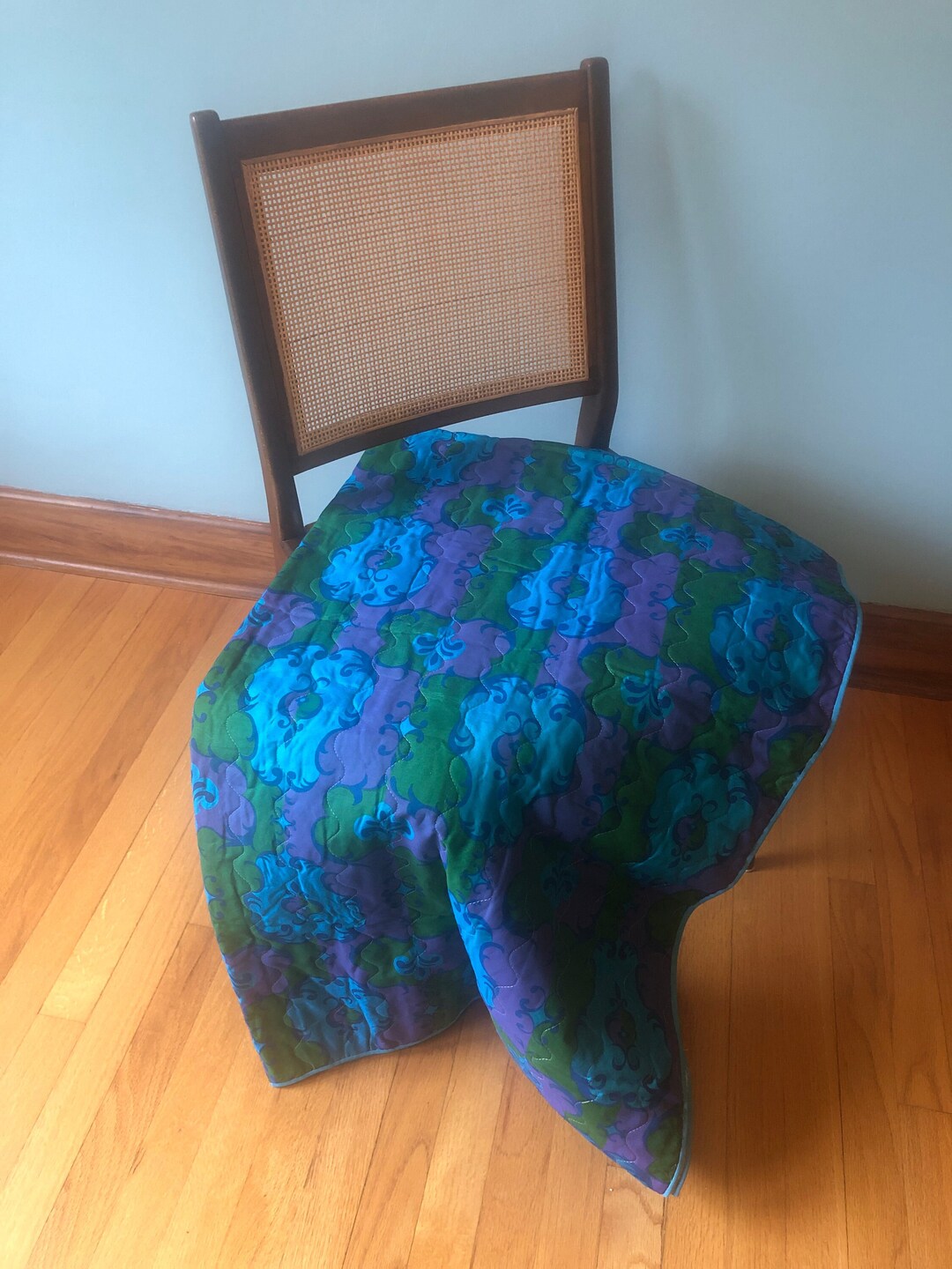 Vintage Mid Century Modern Tablecloth, Patterned Picnic Blanket or