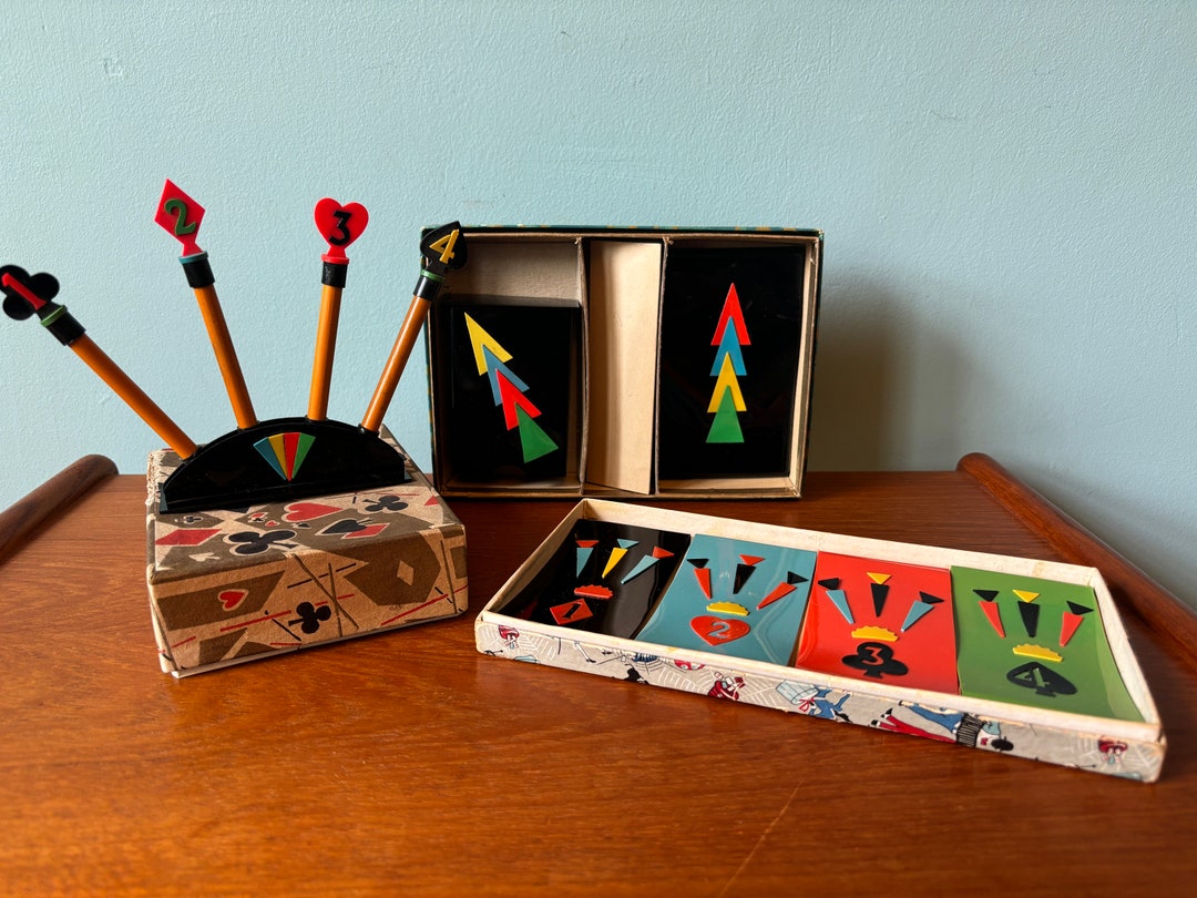 Vintage Rare Plastic Bridge Set, 11 Piece Set, in Original Boxes - Etsy
