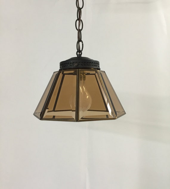 Vintage Light Fixture Antique Pendant Ceiling Lamp Rewired Image 0