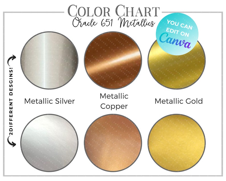 Oracle 651 Adhesive Vinyl DIGITAL Download Color Chart 100% - Etsy