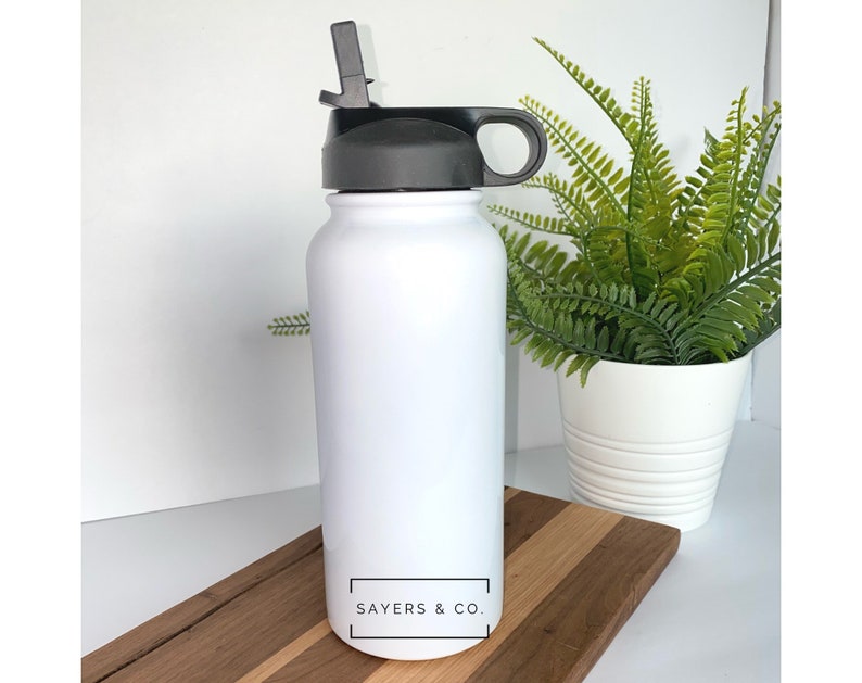 32 oz White SUBLIMATION Sport Bottle Blank Stainless Steel Etsy
