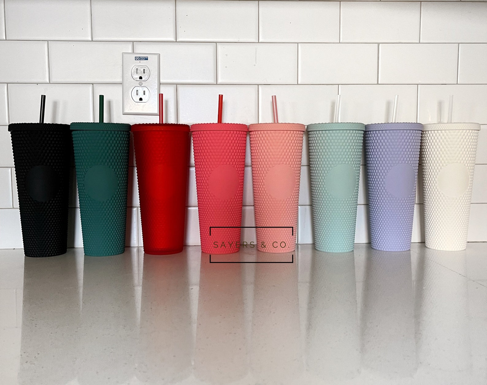 Matte Studded 24oz Screw Top Tumbler Double Walled Insulated Etsy