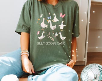 Got Too Silly Silly Goose Tee Silly Goose Shirt One Silly Goose Got Too Silly Shirt Sarcastic Goose Tee Got Too Silly Funny Goose Bumps
