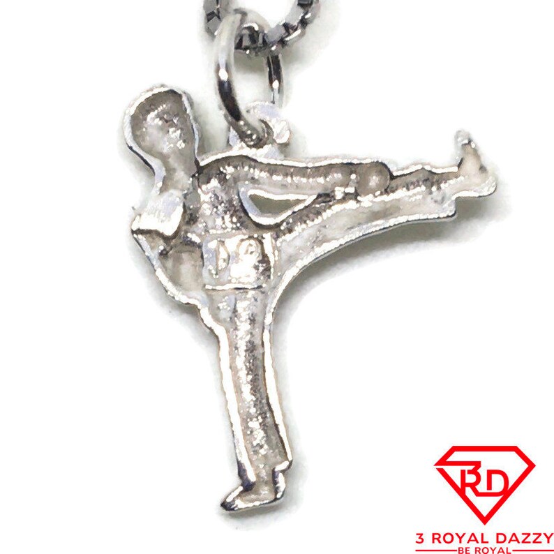 Karate Kid small charm pendant 925 Solid Silver Etsy