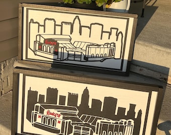 Husker Decor, Husker Stadium Art, Husker Memorial Stadium, Nebraska Sign, Nebraska football