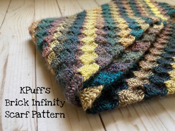Brick Stitch Crochet Infinity Scarf Pattern Crochet Scarf